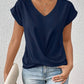 Michelle Bloes | Casual Korte Mouw V-Hals Bloes