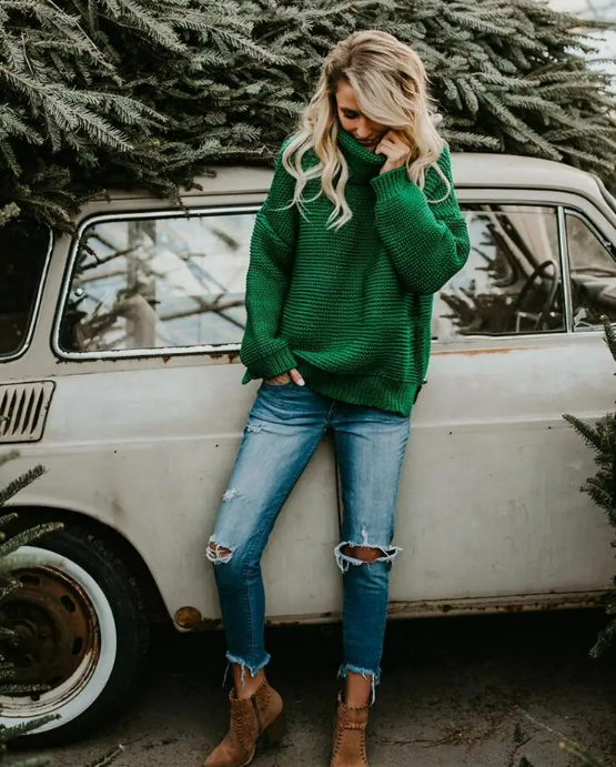 Briana Trui | Dames Herfst Oversized Gebreide Trui met Col