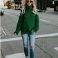 Briana Trui | Dames Herfst Oversized Gebreide Trui met Col