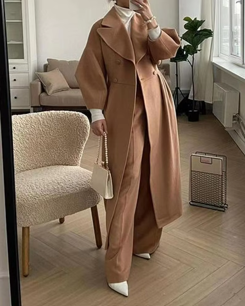 Yassmine Coat | Herfst Lange Elegante Jas