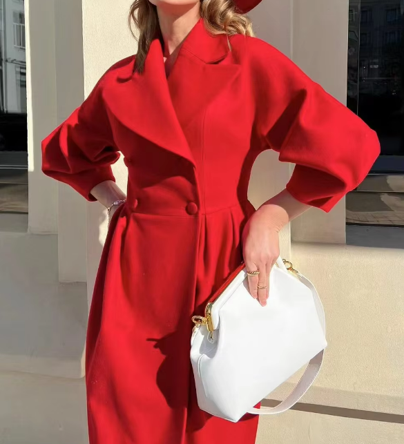 Yassmine Coat | Herfst Lange Elegante Jas