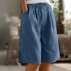 Dames Comfort Shorts met Linnen Look Montarello