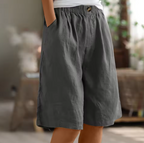 Dames Comfort Shorts met Linnen Look Montarello