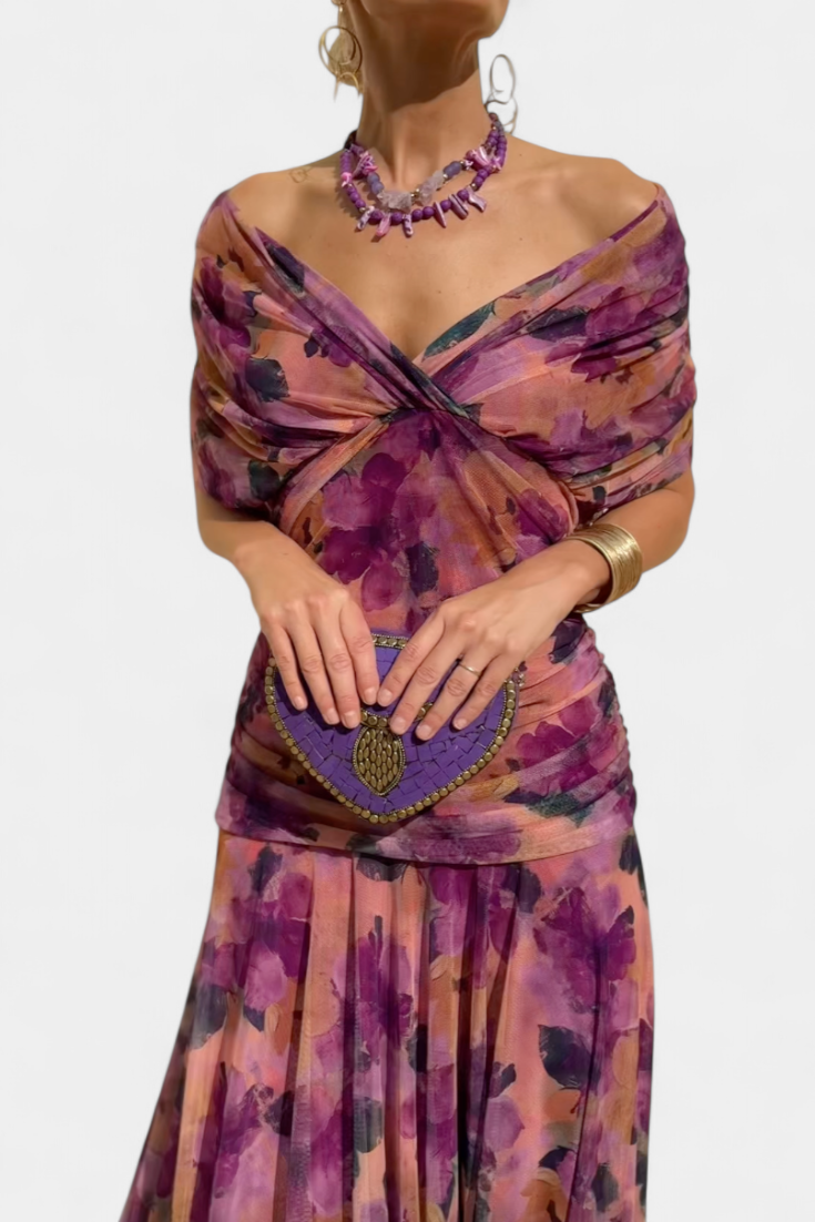 Dames Romantische Maxi Jurk Bloemenprint