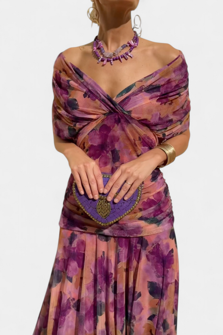 Dames Maxi Jurk met V Hals