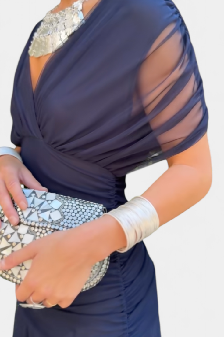 Dames Maxi Jurk met V Hals