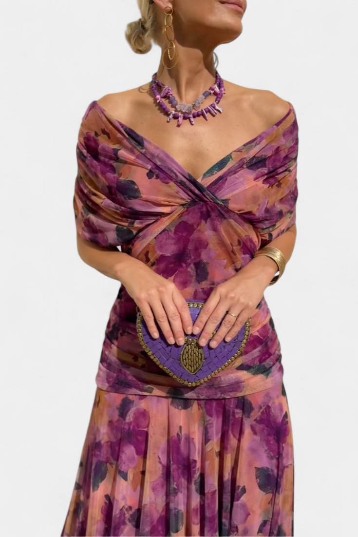 Dames Romantische Maxi Jurk Bloemenprint