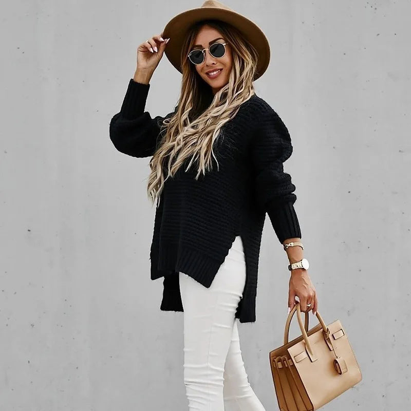 Betty Trui | Dames Herfst Oversized Gebreide Trui