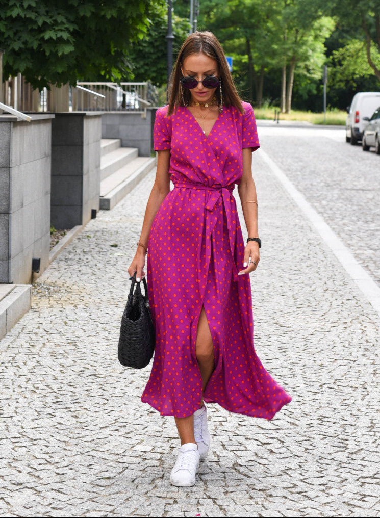 Dames Wikkel Maxi Jurk Bloemenprint