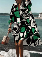 Dames Midi Shirt Jurk Zomer
