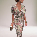 Dames Wikkel Maxi Jurk Elegante Stijl