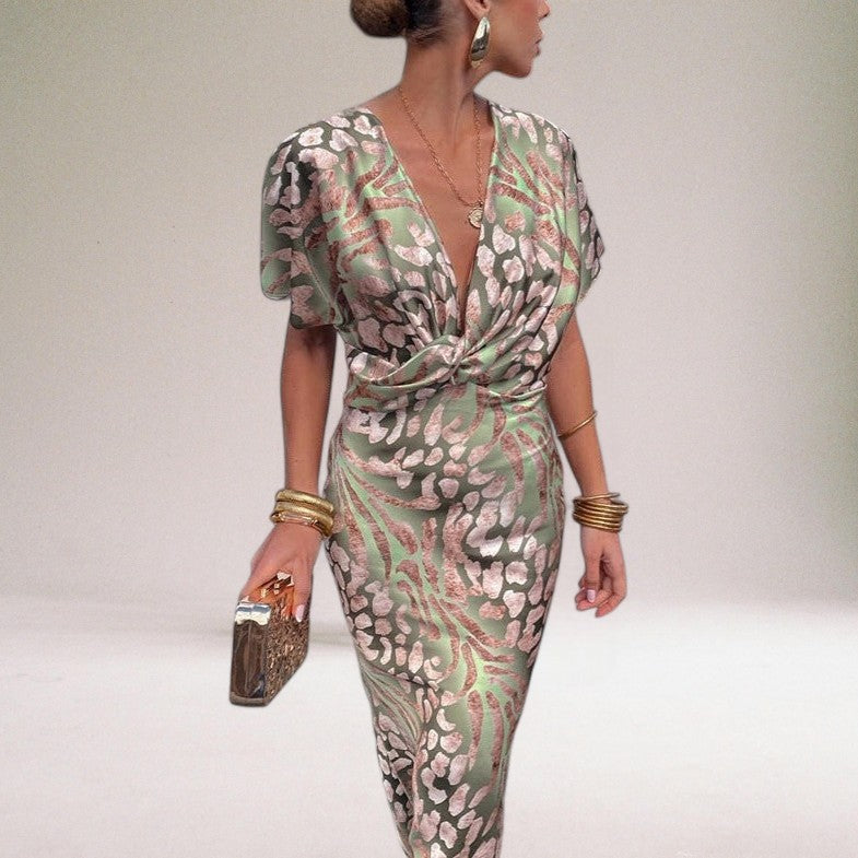 Dames Wikkel Maxi Jurk Elegante Stijl