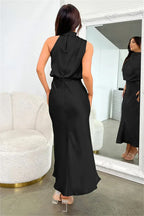 Dames Halter Maxi Avondjurk