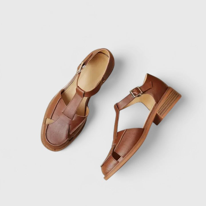 Dames Gesloten Teen Sandalen met T Bandje