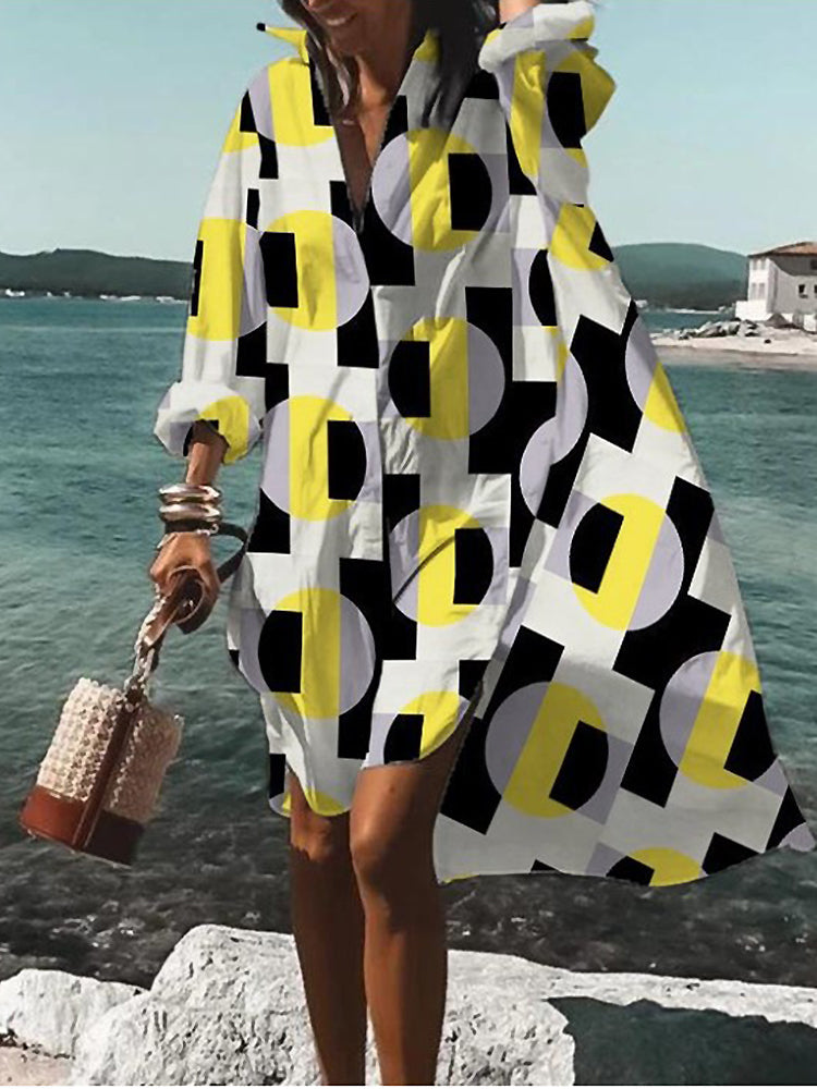 Women's Midi Shirt Dress Summer