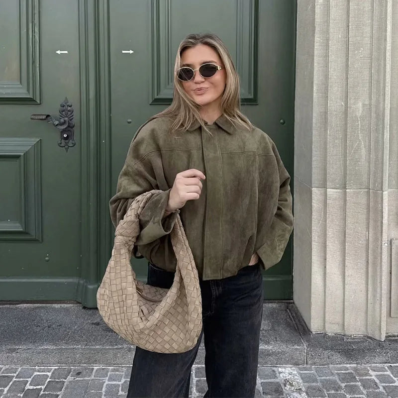 Edlyn Jas | Dames Oversized Jas met Kraag