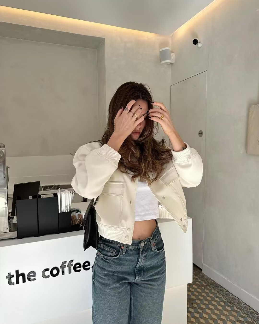 Xeniya Jas | Dames Herfst Cropped Varsity Jas