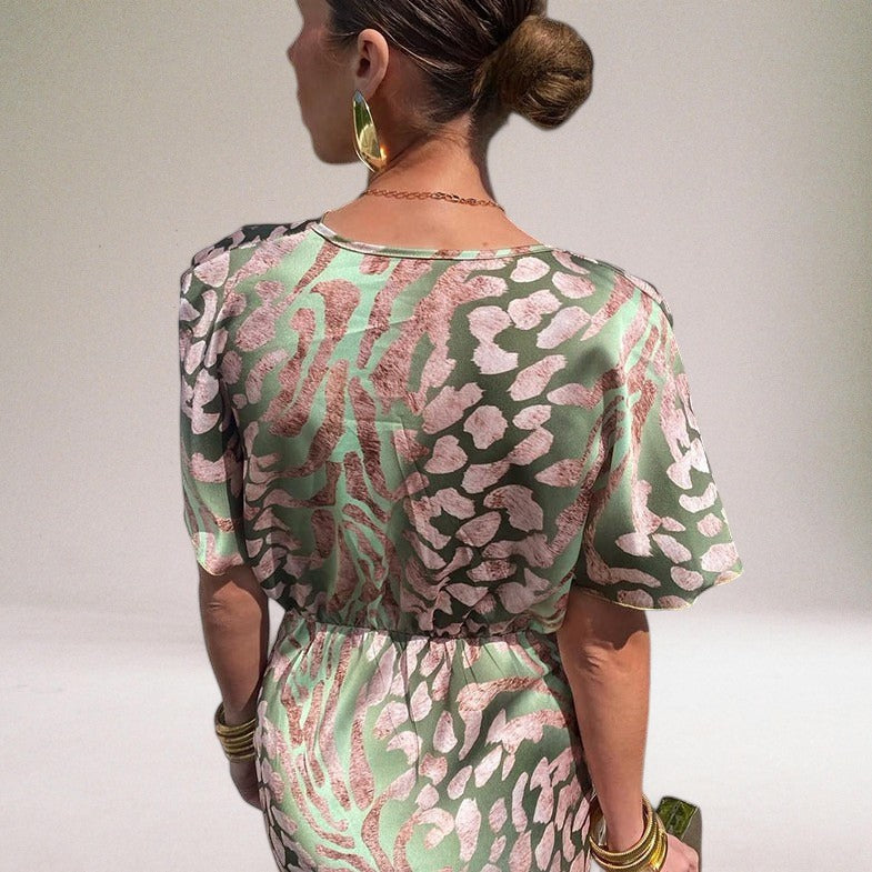 Dames Wikkel Maxi Jurk Elegante Stijl