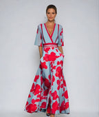 Dames Wikkel Maxi Jurk Bloemenprint