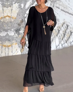 Dames Gelaagde Maxi Rok Jurk
