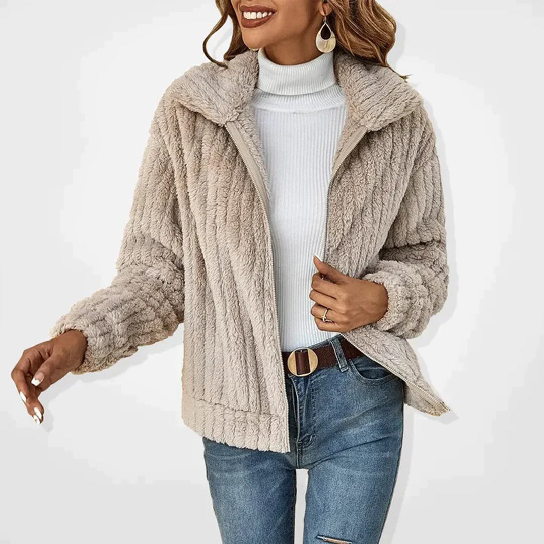 Odalie Jas | Warme Sherpa Jas met Rits