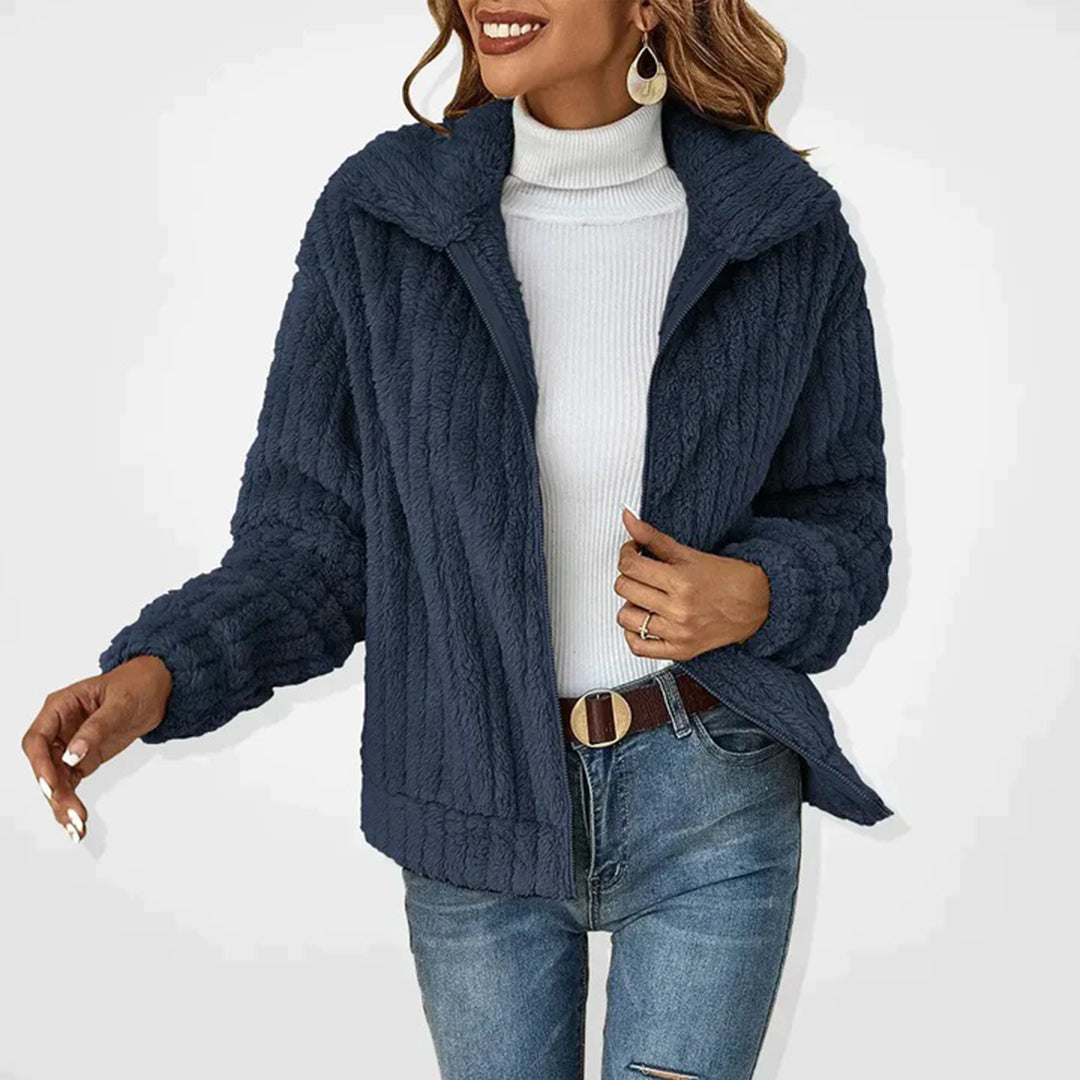 Odalie Jas | Warme Sherpa Jas met Rits