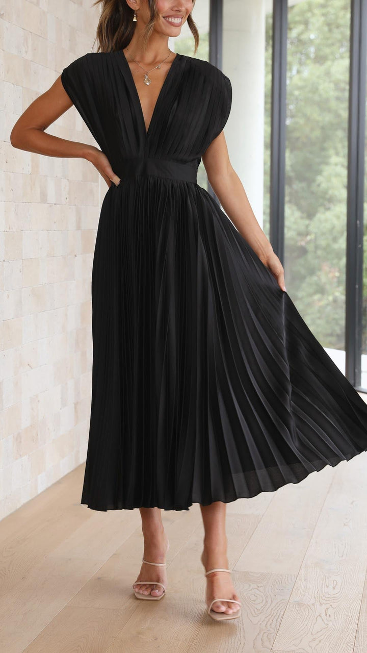 Dames Maxi Jurk Plooien