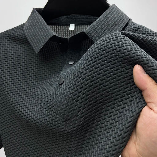 Heren Gebreide Polo met Structuur Montarello