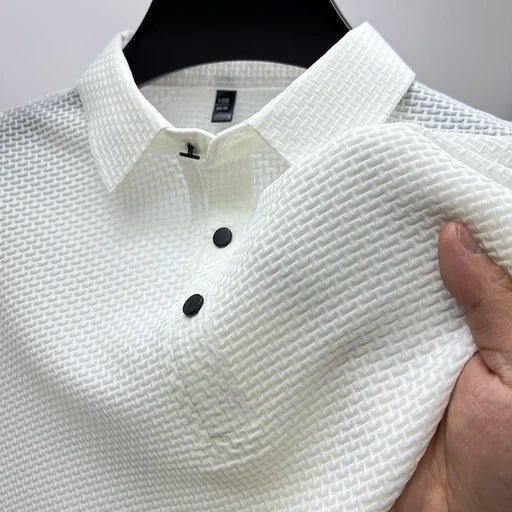 Heren Gebreide Polo met Structuur Montarello