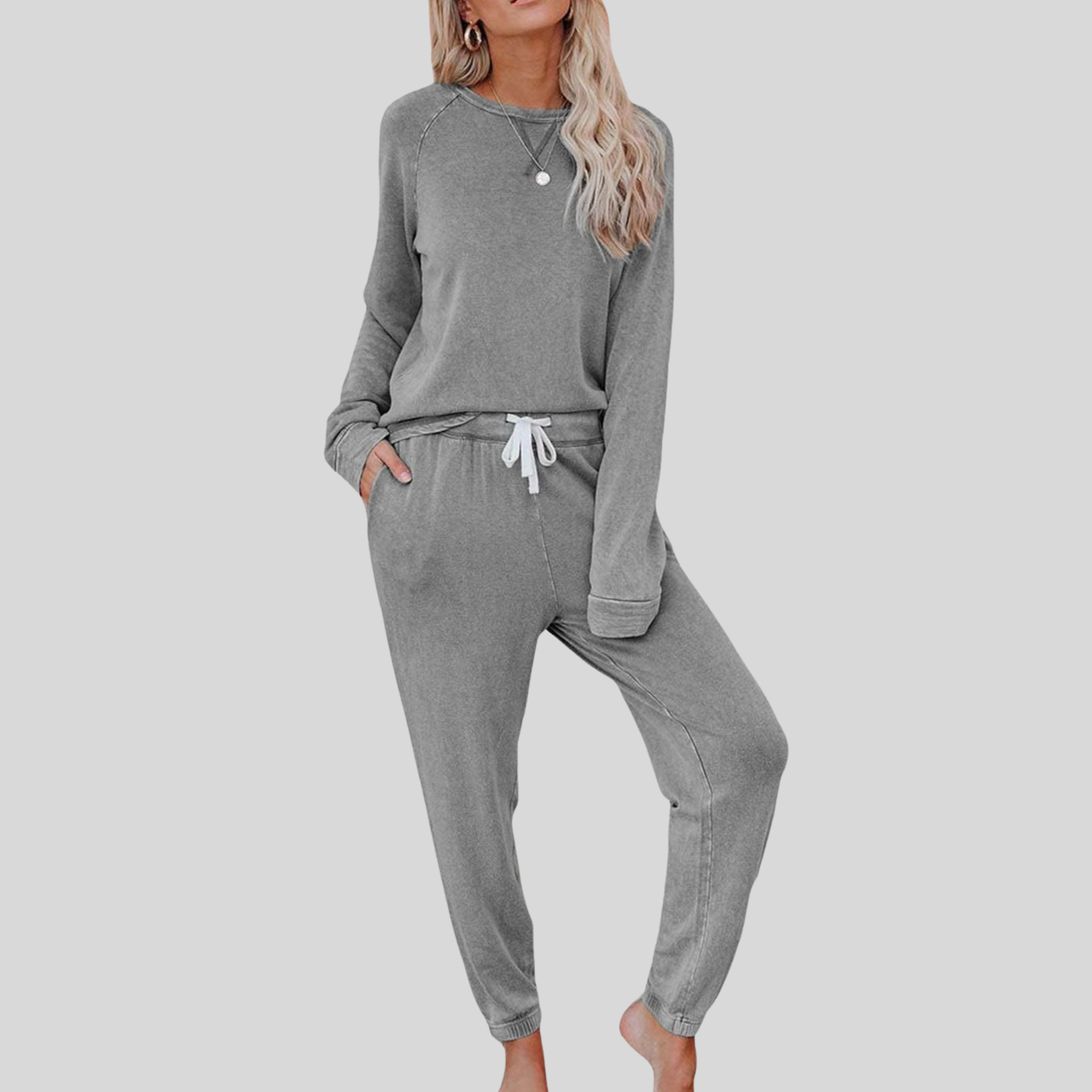 Dames Casual Lounge Set Lange Mouwen
