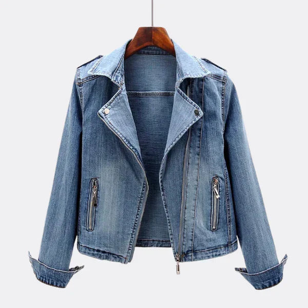 Bariah Jacket | Dames Herfst Denim Biker Jacket