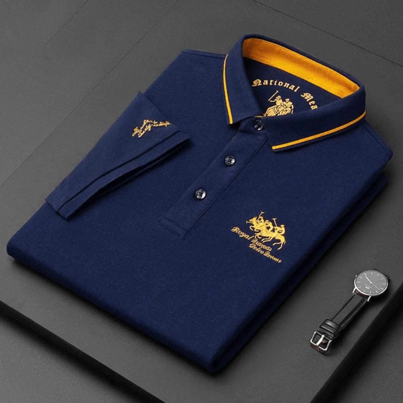 Heren Polo met Contrasterende Kraag Montarello