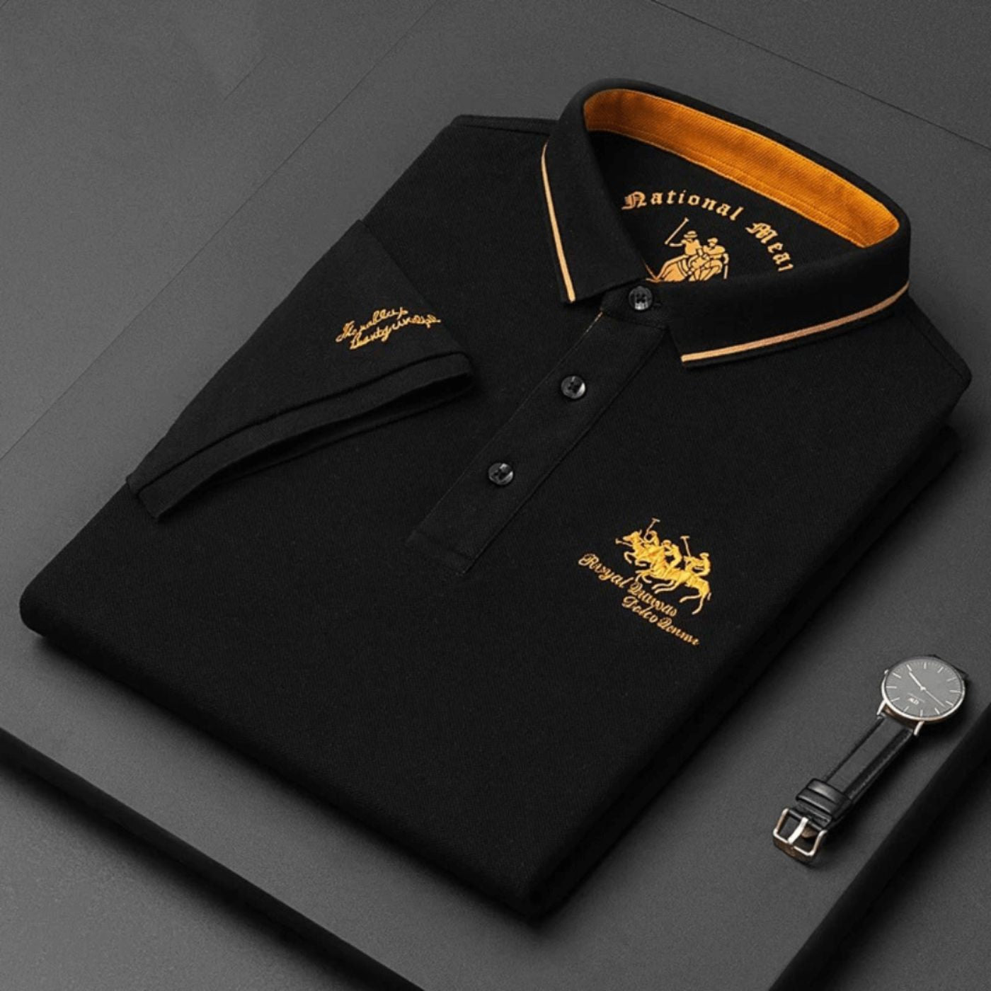Heren Polo met Contrasterende Kraag Montarello