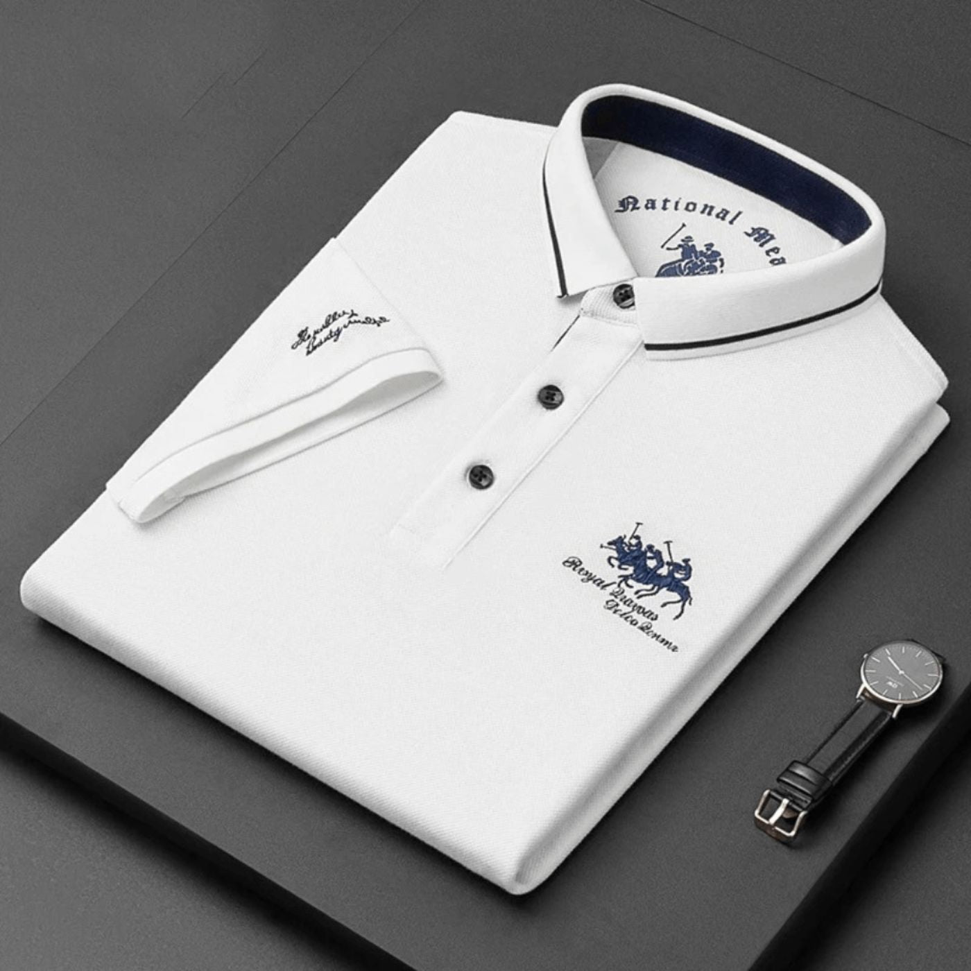 Heren Polo met Contrasterende Kraag Montarello