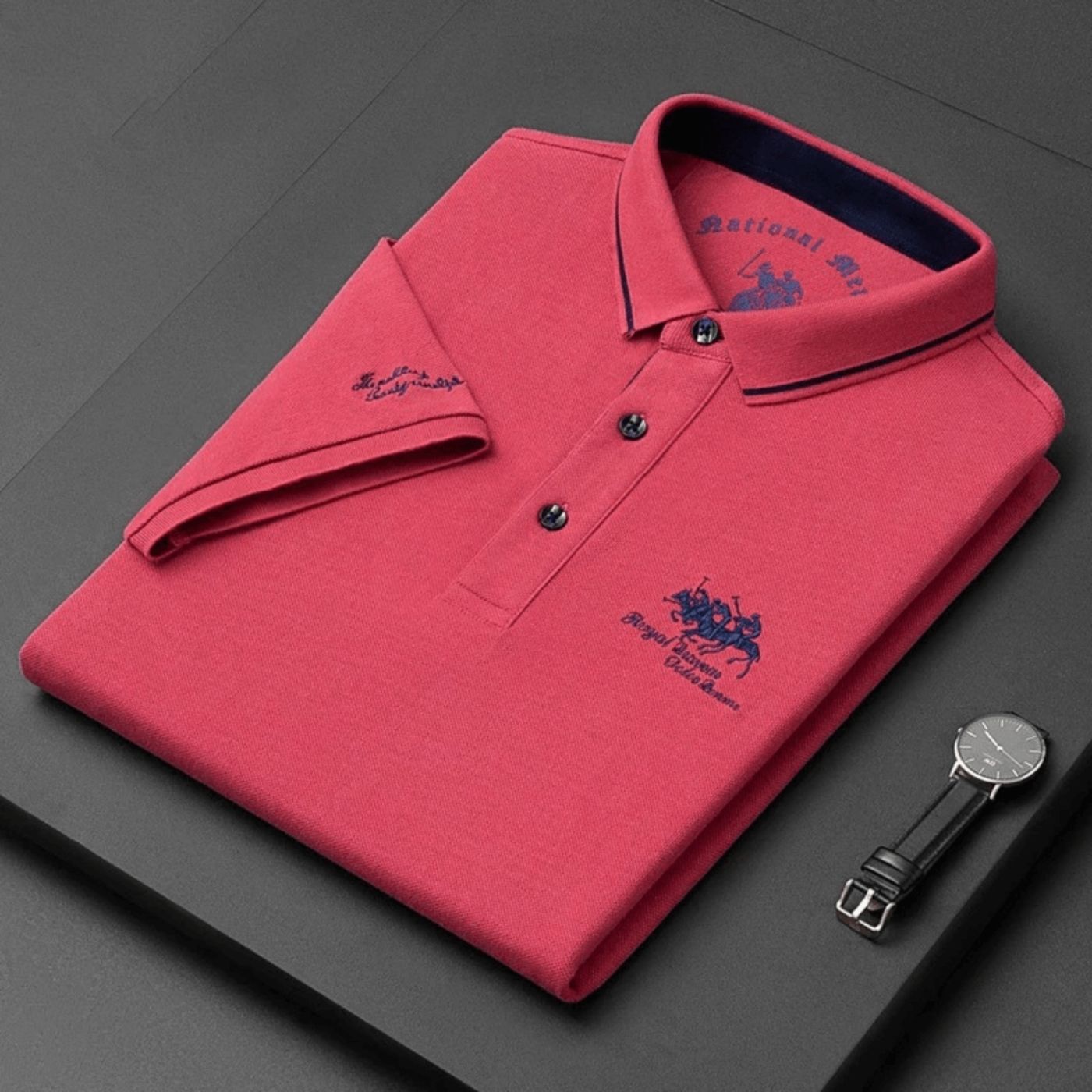 Heren Polo met Contrasterende Kraag Montarello
