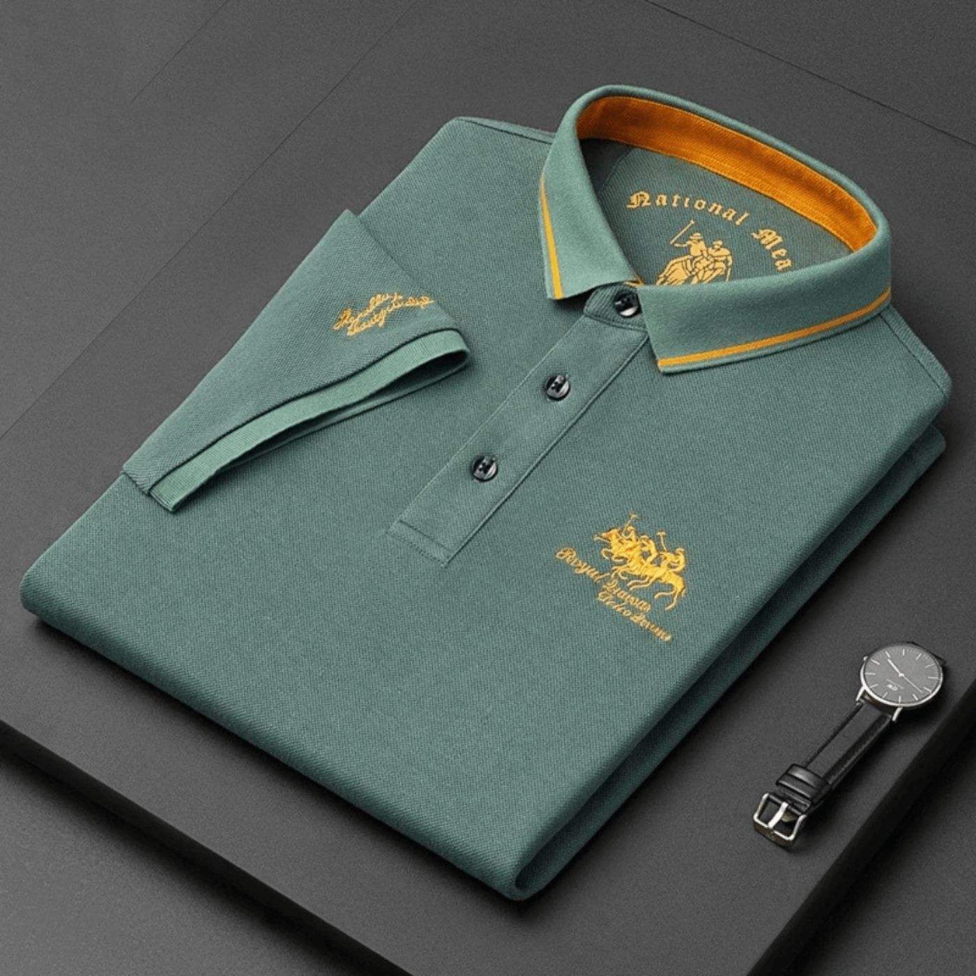 Heren Polo met Contrasterende Kraag Montarello