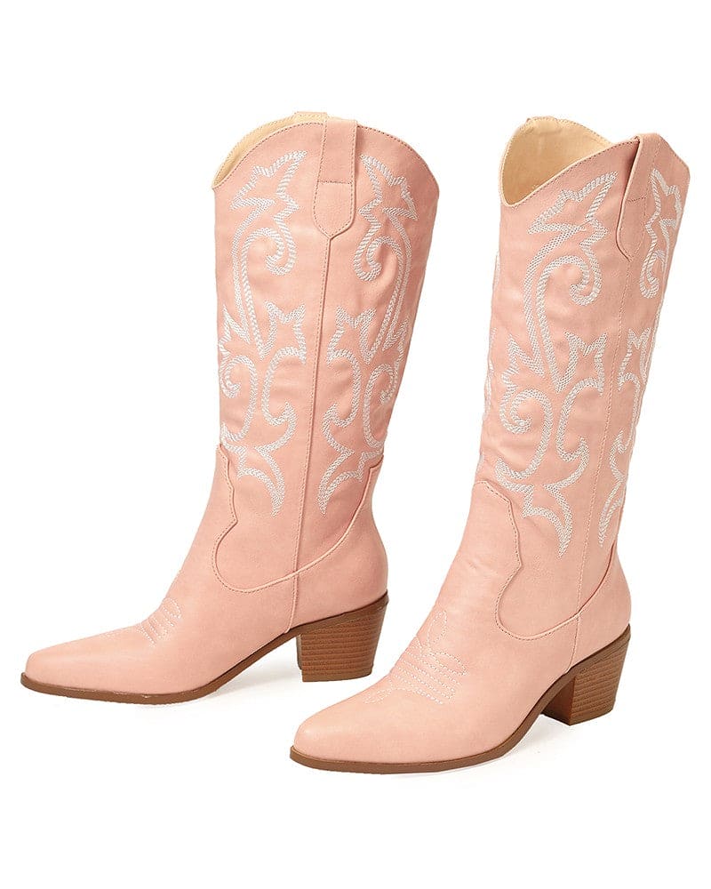 Olympeia Laarzen | Stijlvolle Westerse Geborduurde Laarzen