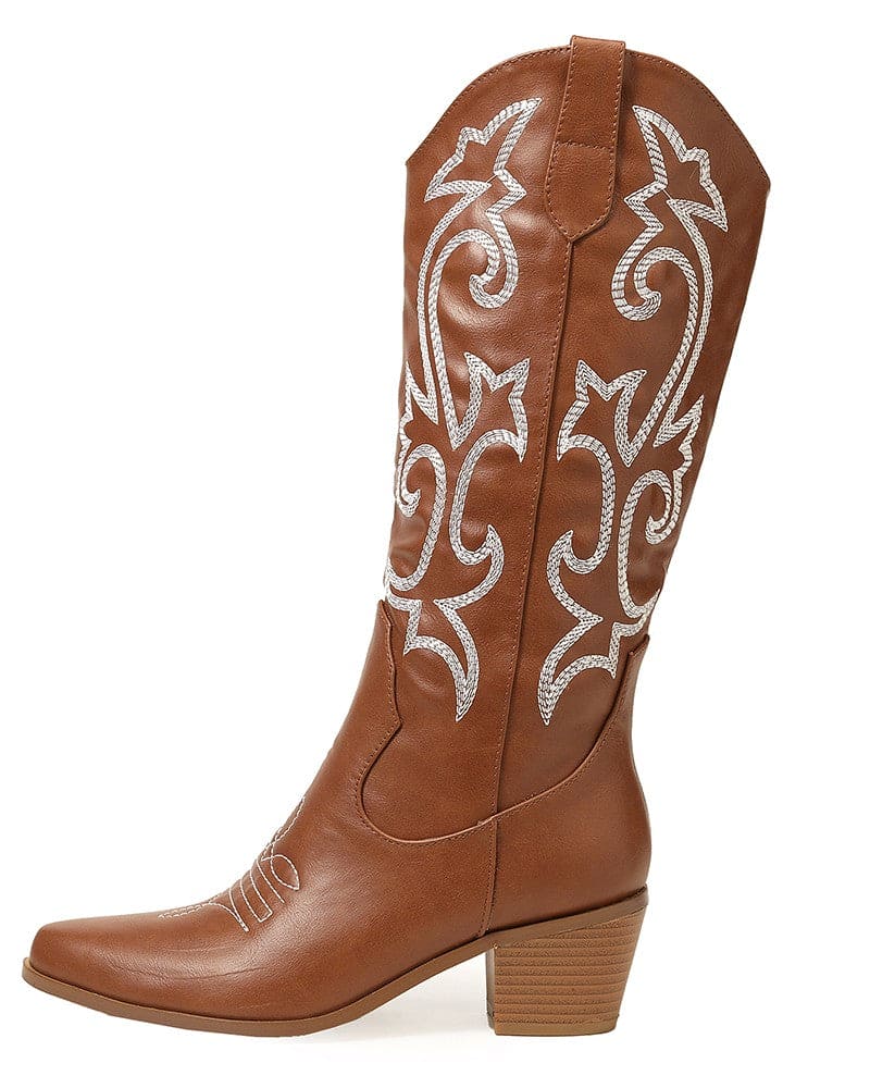 Olympeia Laarzen | Stijlvolle Westerse Geborduurde Laarzen