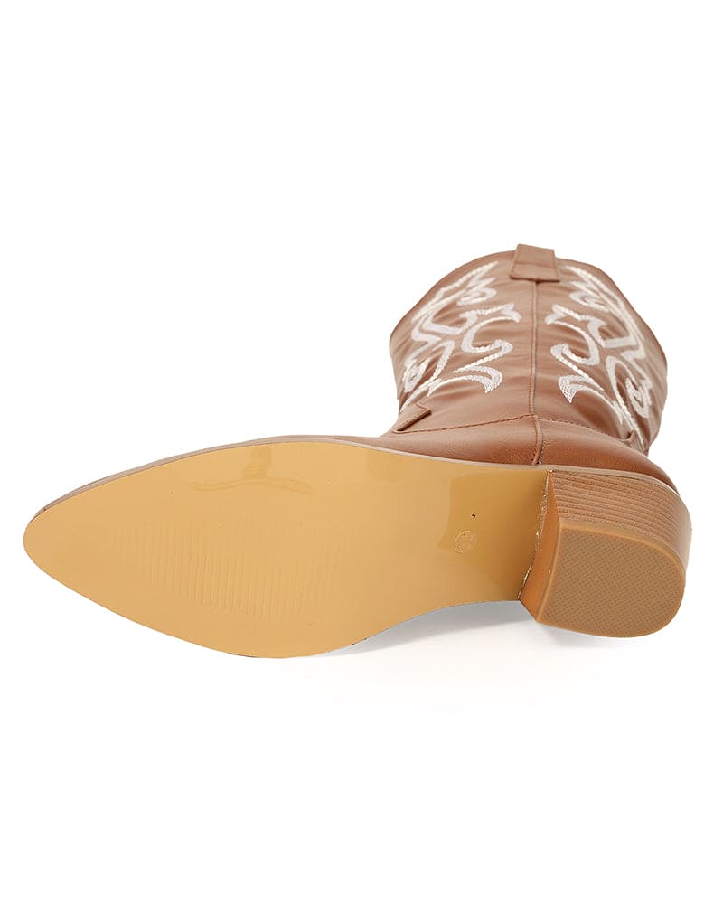 Olympeia Laarzen | Stijlvolle Westerse Geborduurde Laarzen