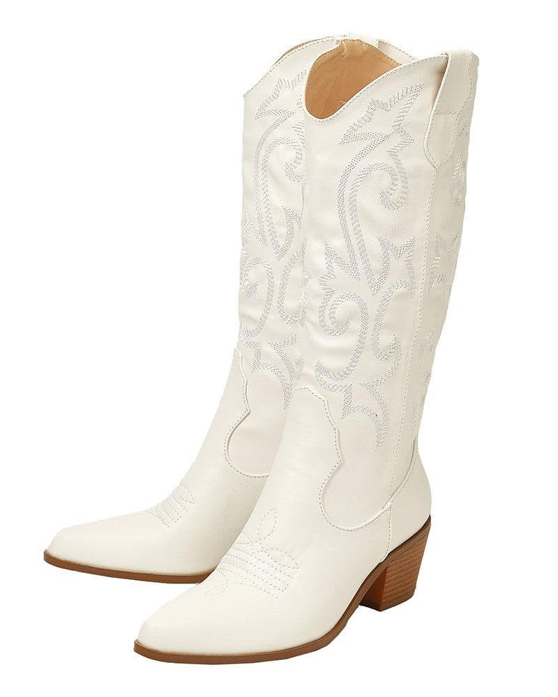 Olympeia Laarzen | Stijlvolle Westerse Geborduurde Laarzen