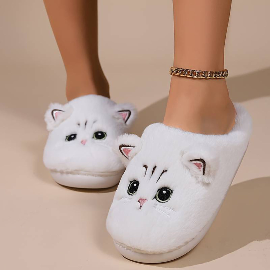 Feona Pantoffels | Fluffy Kattenpantoffels
