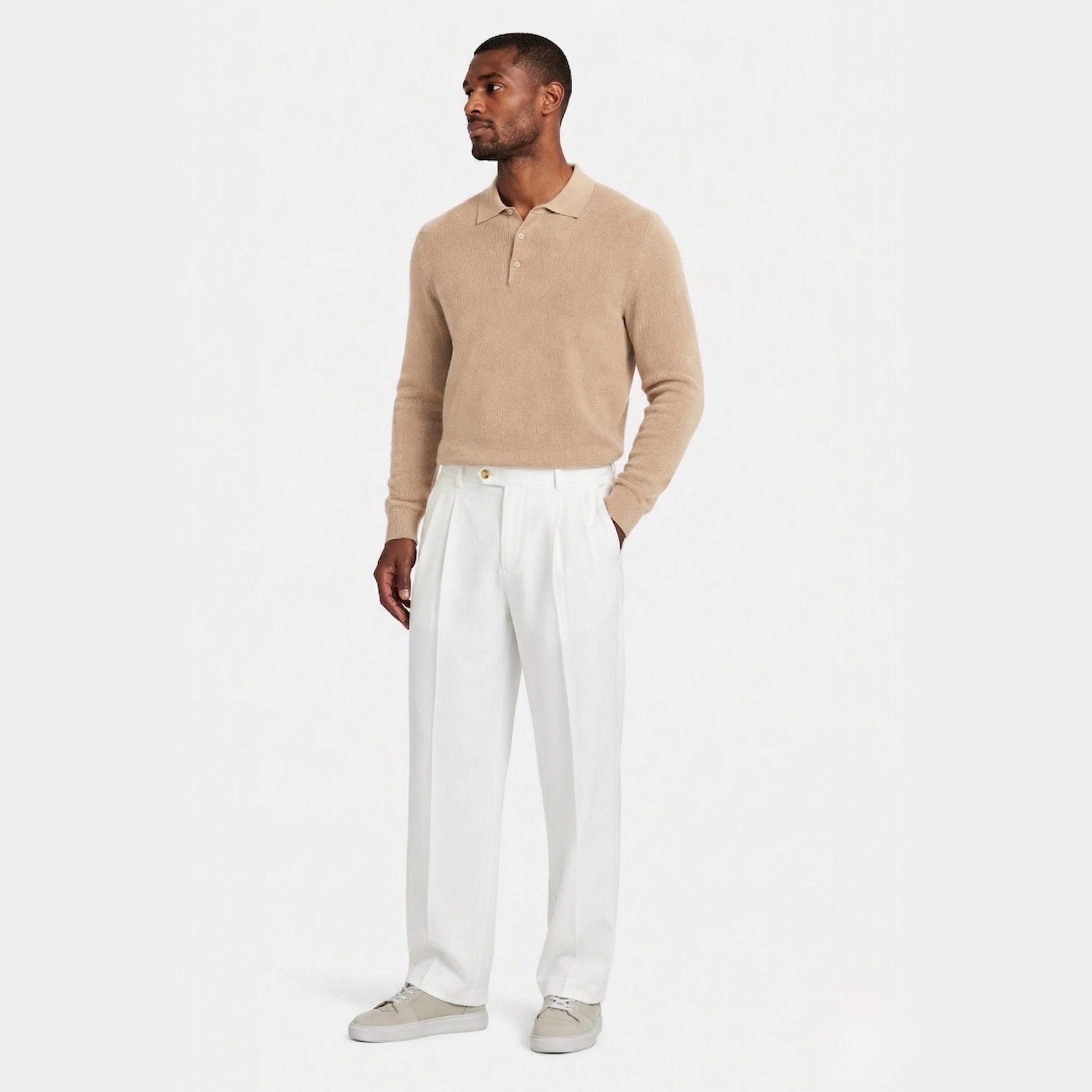 Heren Double Pleated Tailored Broek Montarello