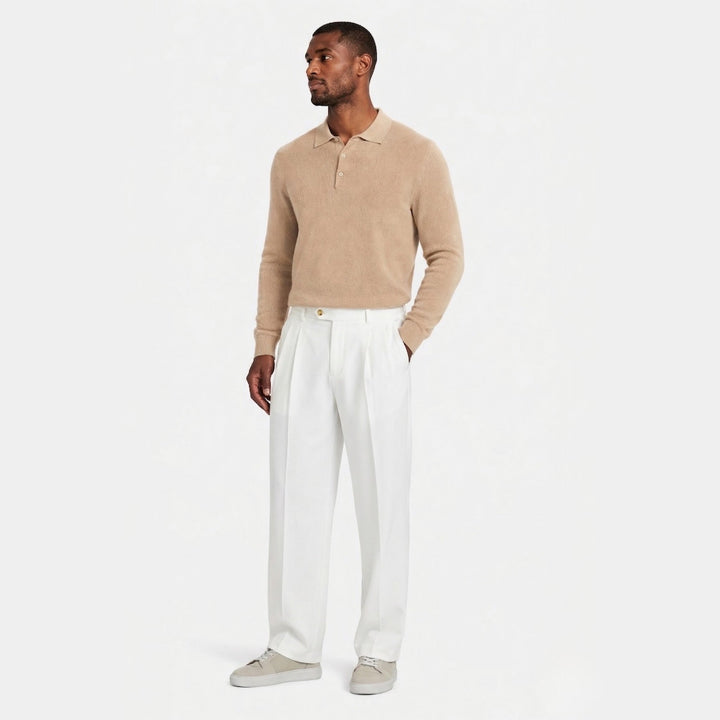 Heren Double Pleated Tailored Broek Montarello