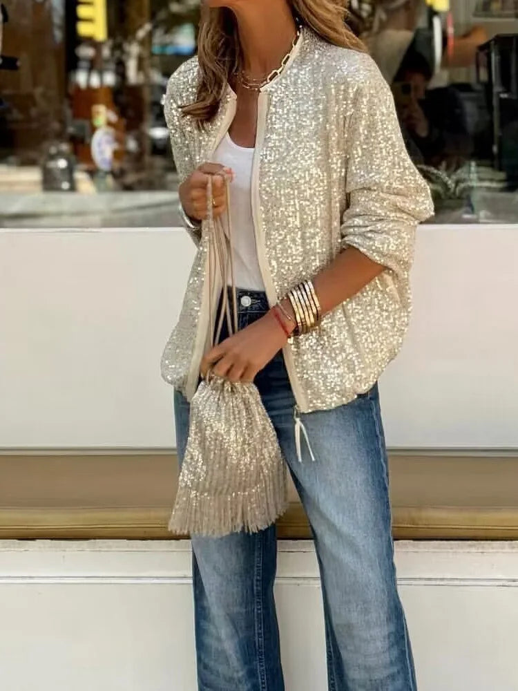 Quinnette Jas | Vrouwen Glitter Jas