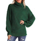 Ulliana Jumper | Dames Herfst Kabelgebreide Coltrui Jumper Met Geribde Mouwen