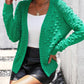 Ursa Vest | Dames Herfst Gebreid Open Vest met 3D Patroon