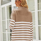 Uma Vest | Dames Herfst Mid-Lange Casual Gestreepte Gebreide Vest