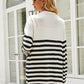 Uma Vest | Dames Herfst Mid-Lange Casual Gestreepte Gebreide Vest