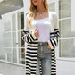 Uma Vest | Dames Herfst Mid-Lange Casual Gestreepte Gebreide Vest