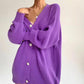 Una Vest | Dames Herfst Oversized Geribd Vest met Knopen